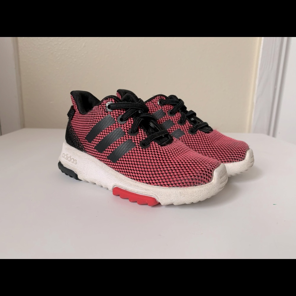 pink adidas neo kids running shoes